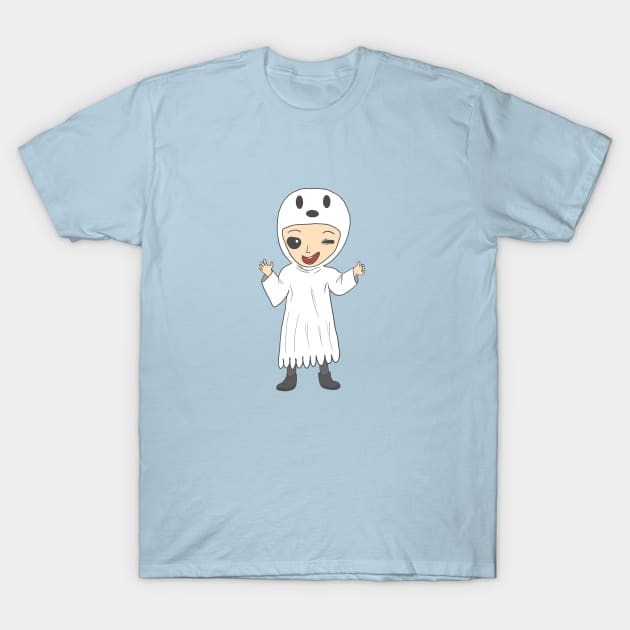 Ghost Costume Kid T-Shirt by Geometrico22